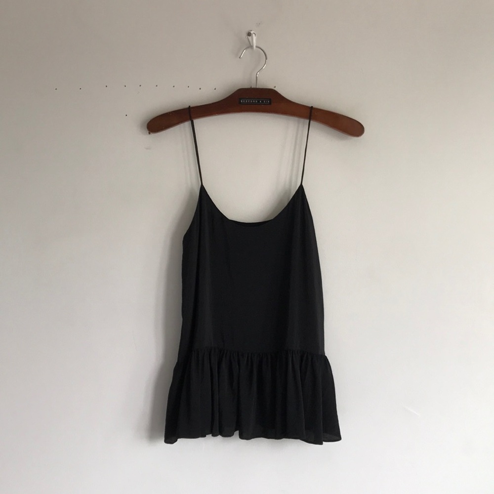CLUB MONACO XS black all silk camisole